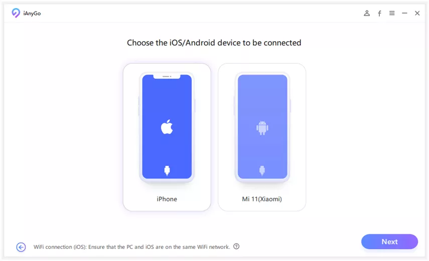 select device to be connected