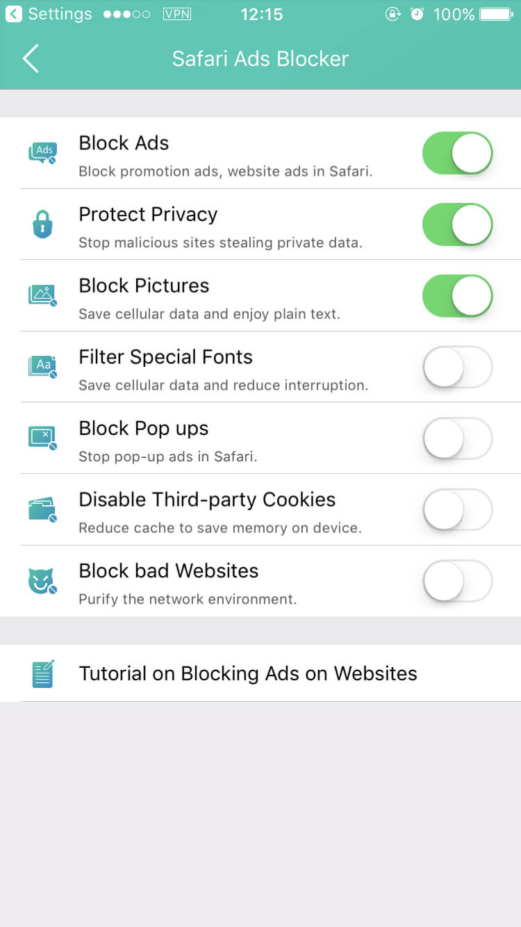 block ads in safari