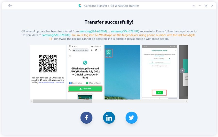 transfer Android GB WhatsApp to Android GB WhatsApp