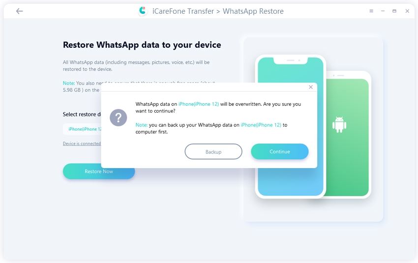 restore whatsapp data wordt overschreven