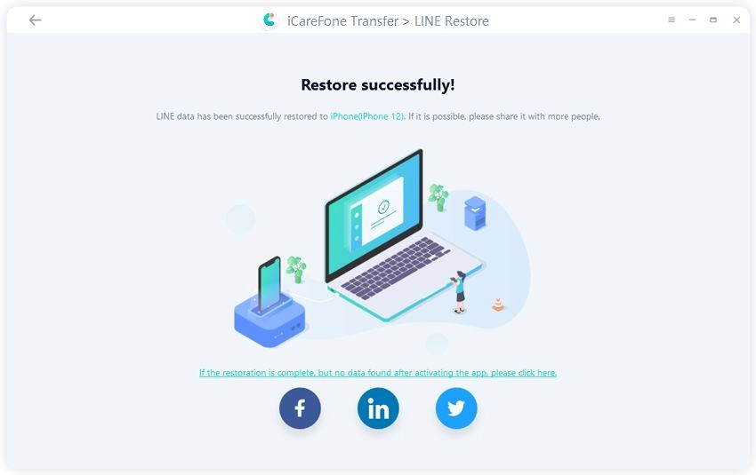 Tenorshare iCarefone line account transfer