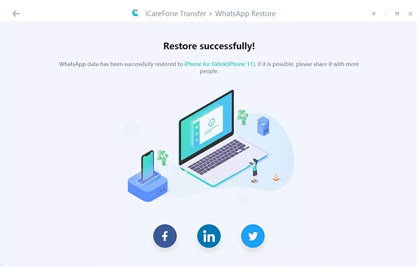 Restore WhatsApp backup to iPhone