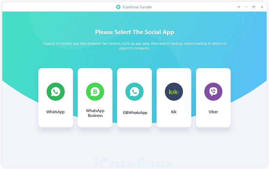 social app interface