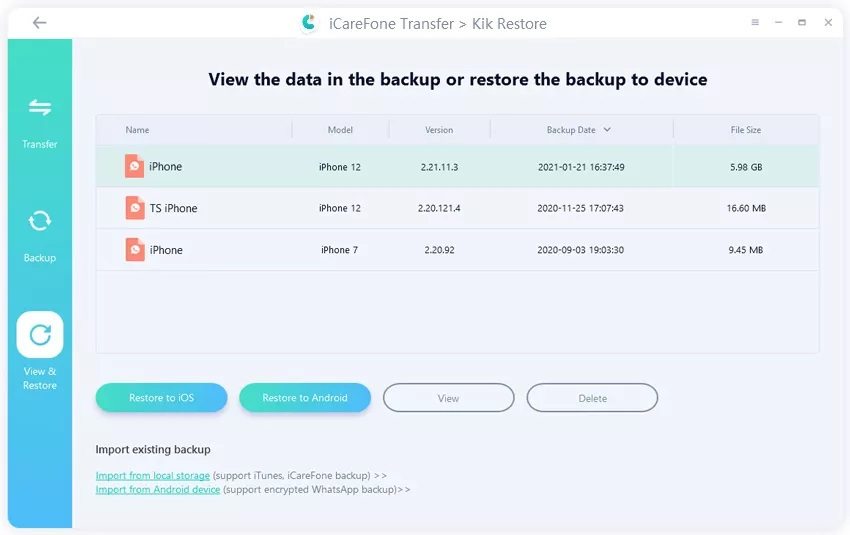 restore kik data - guide