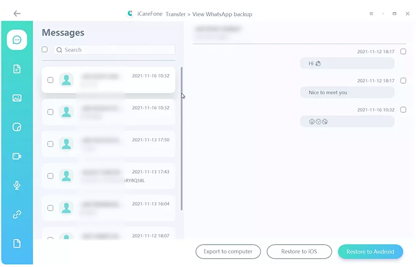 Preview WhatsApp backup