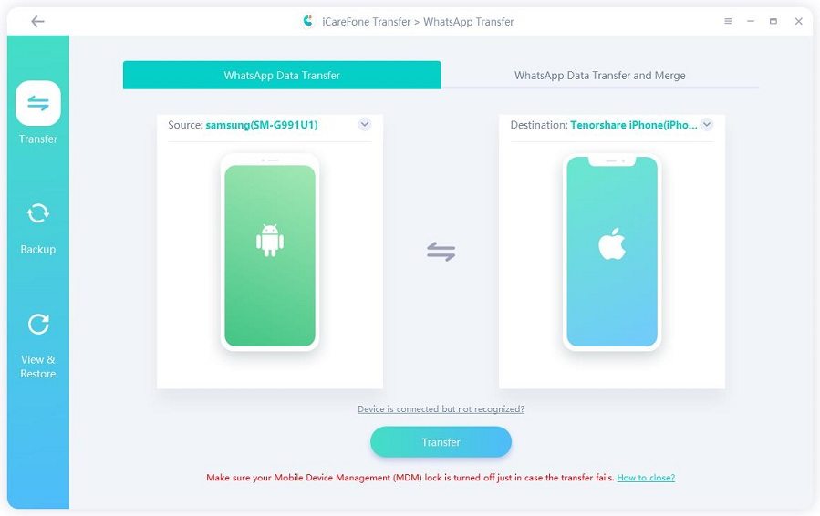 transfer from android to ios