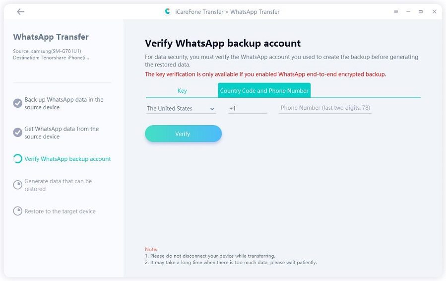 verify whatsapp account