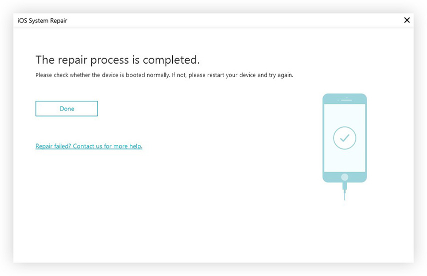 Restore iPhone operating system with no data loss after update failed