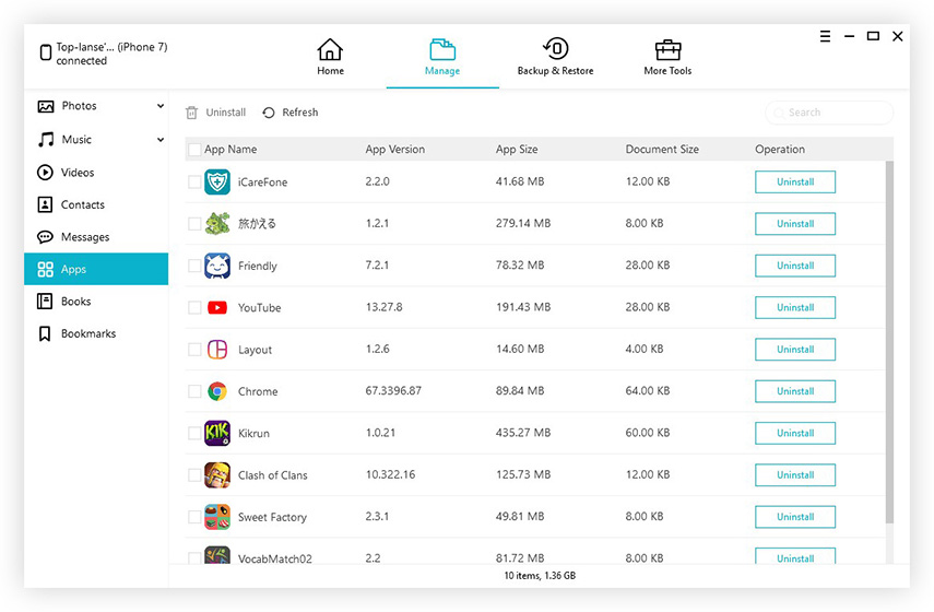 manage apps on iphone