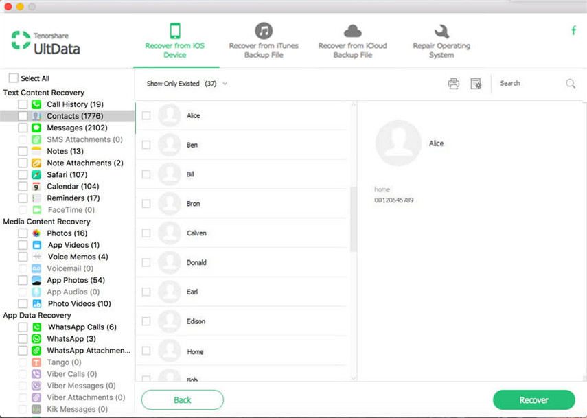 recover lost iphone 5s contacts
