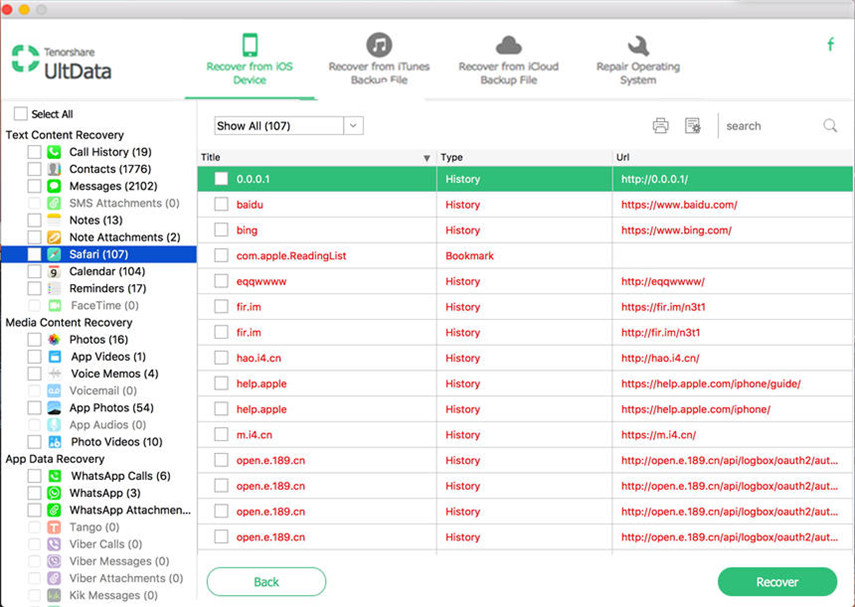 recover lost iphone safari bookmarks