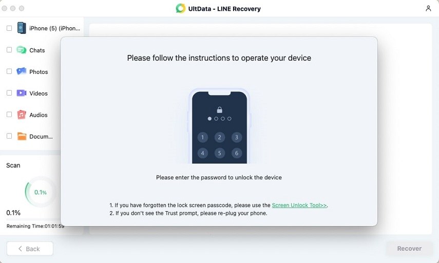 trust device - UltData LINE Recovery guide