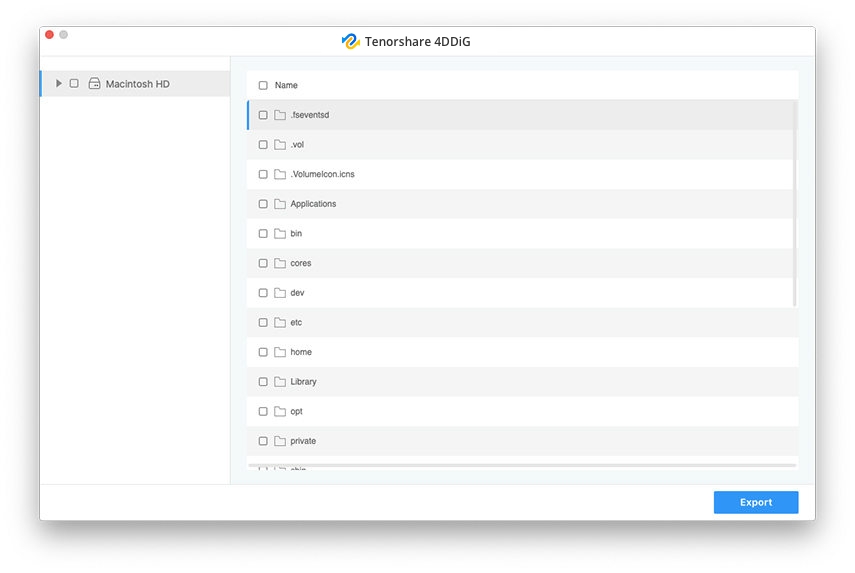 mac utility files export