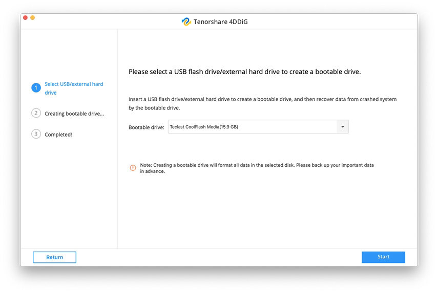 bootable mac usb with backup files