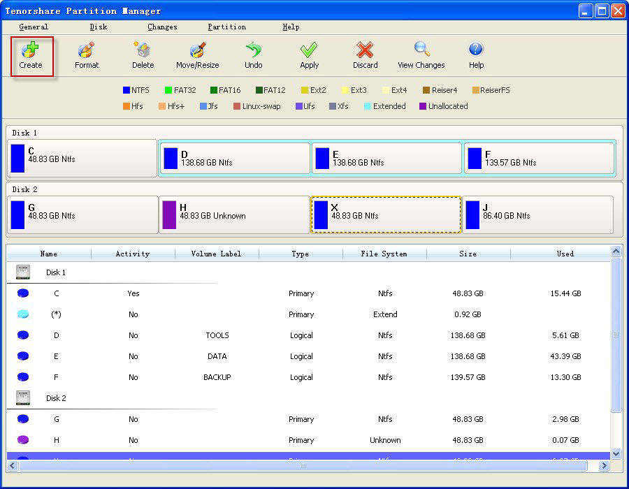 Как объединить диски partition manager