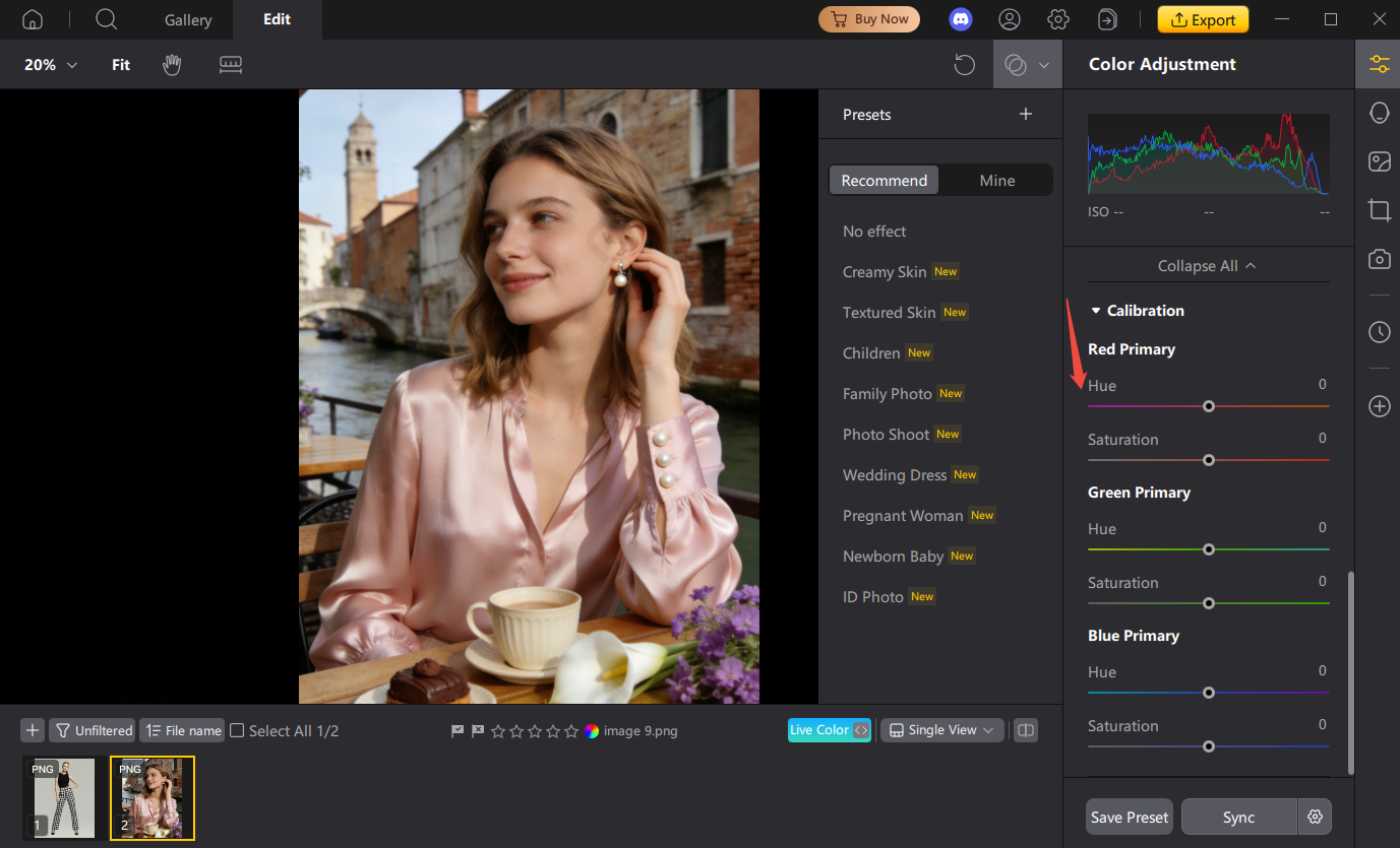 PixPretty calibration