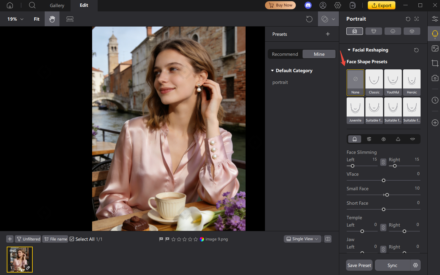 PixPretty Face Shape Presets
