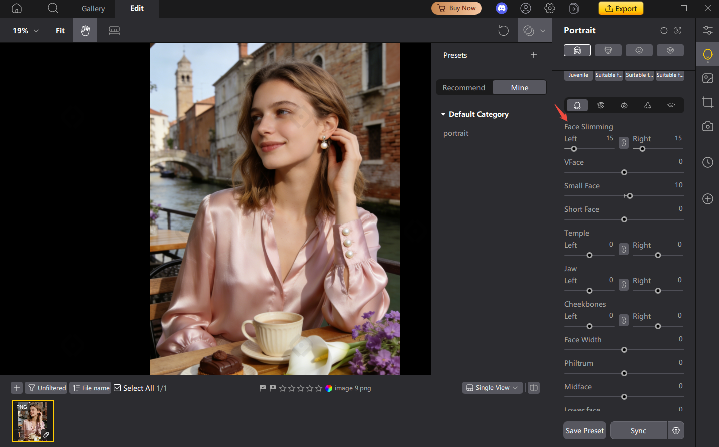 PixPretty Face Shape Adjustment