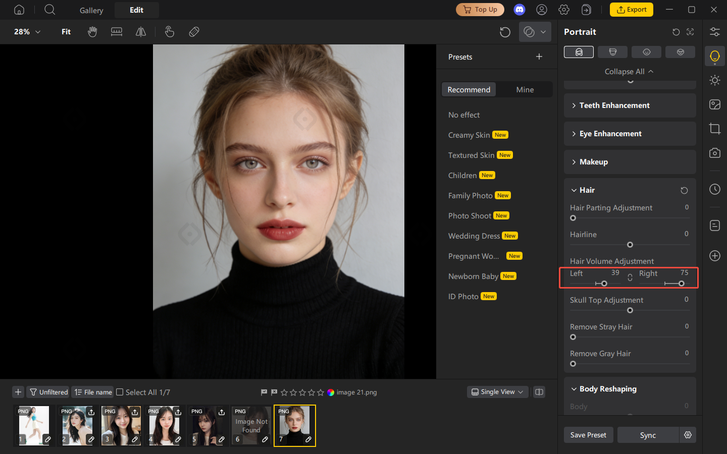 PixPretty Hair Volume Adjustment
