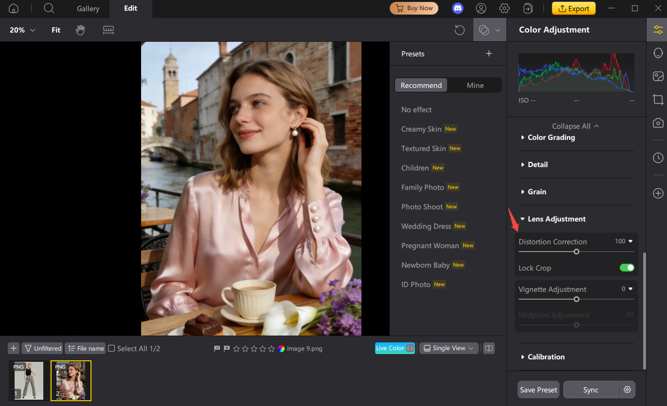 PixPretty Lens Correction