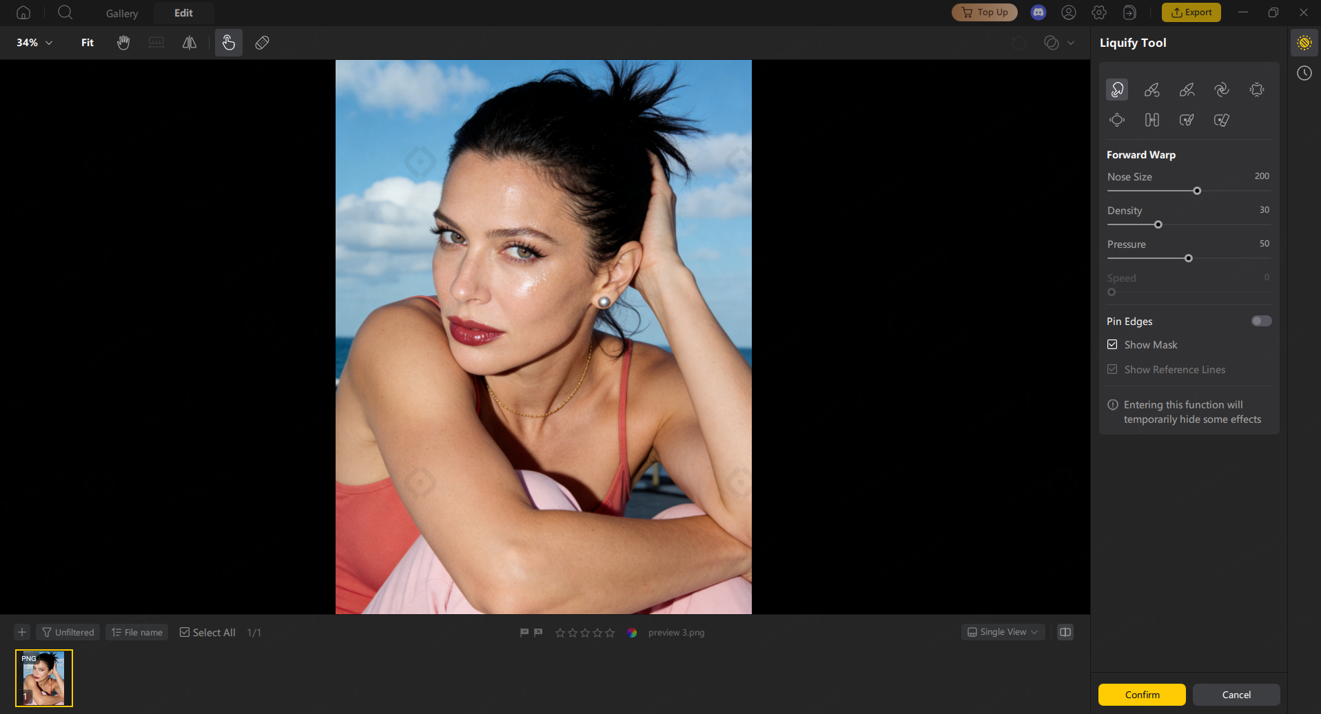 PixPretty Manual Liquify