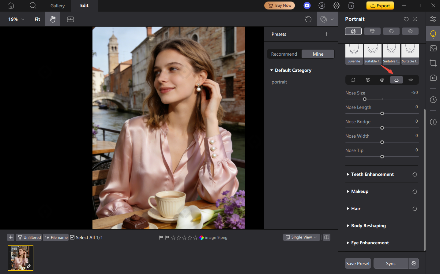 PixPretty Nose Adjustment