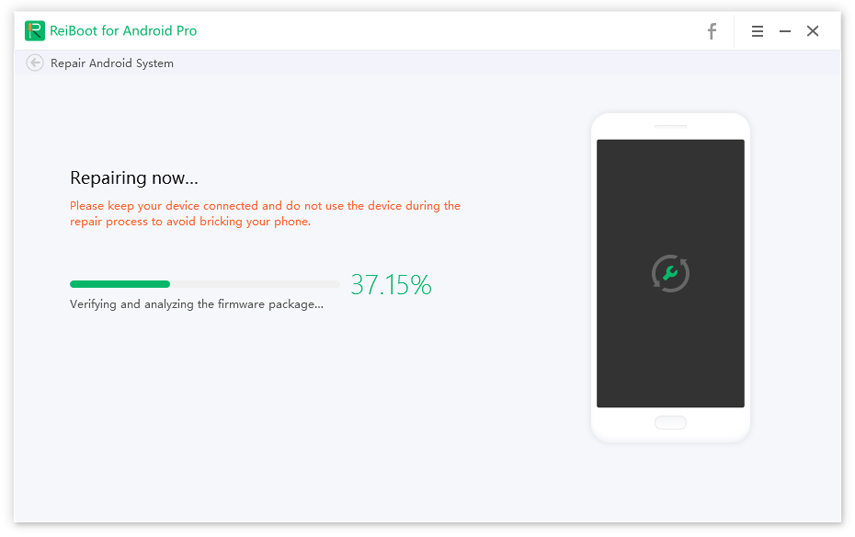 repair samsung system process on tenorshare reiboot for android - guide