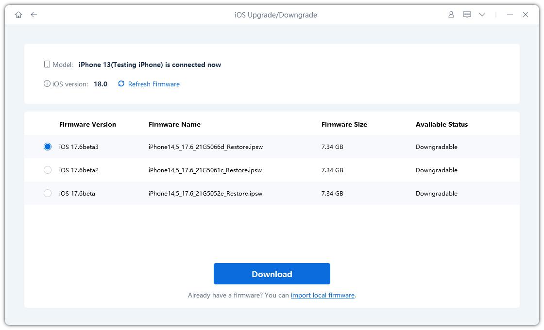 How to Downgrade iOS 18 to 17 without Losing Data & Computer