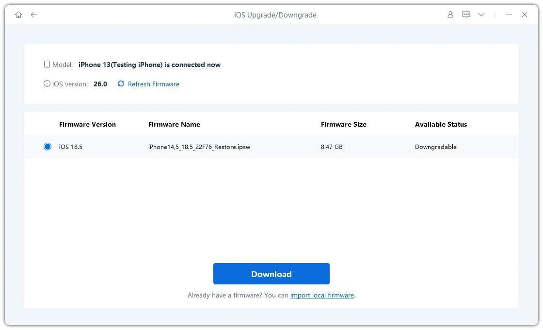 download firmware package