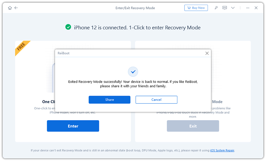 Reiboot ios system repair. Iphone exit Recovery Mode. Программа для восстановления айфона. Tenorshare REIBOOT. Reboot восстановить айфон без потери данных.