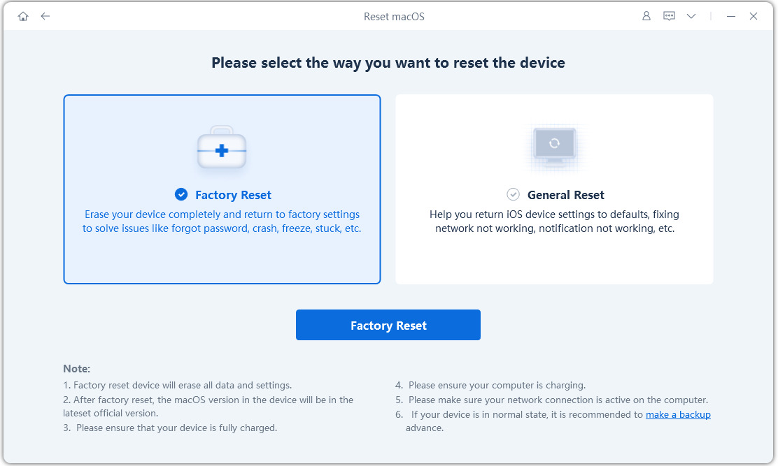 reset macOS with reiboot