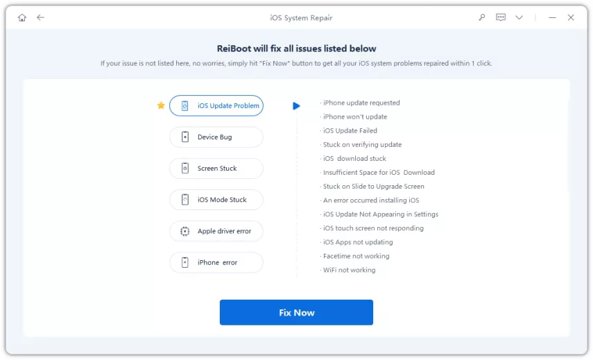 issues that reiboot can fix