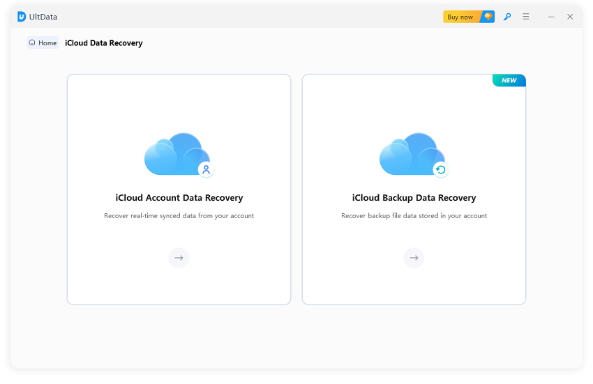 выбор восстановления данных из резервной копии iCloud