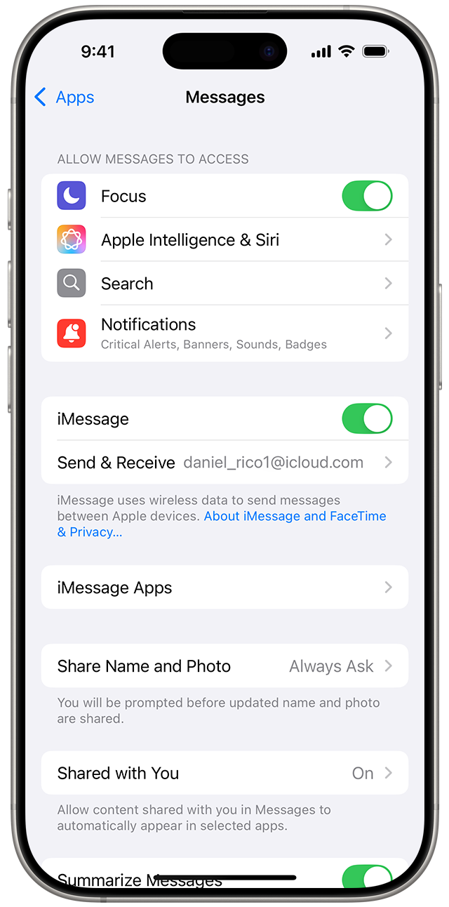 iphone message
