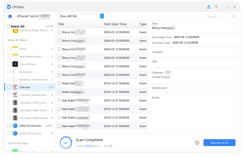 preview and recover data