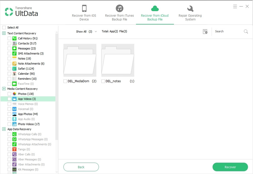 preview trimmed video from icloud backup using ultdata