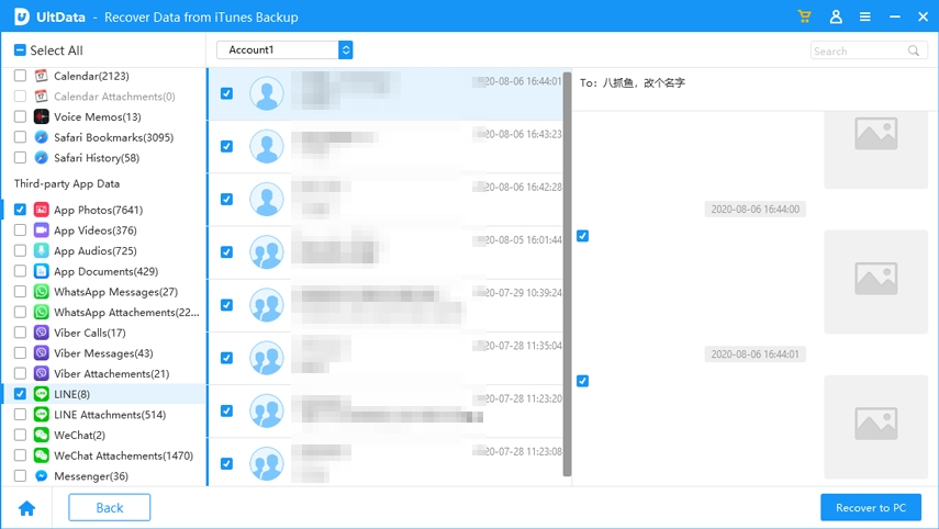 restore line chat history