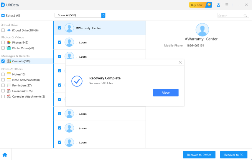 preview icloud data and recover