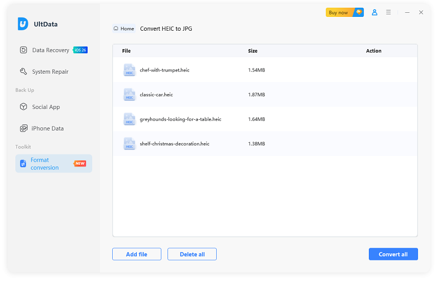start convert heic to jpg