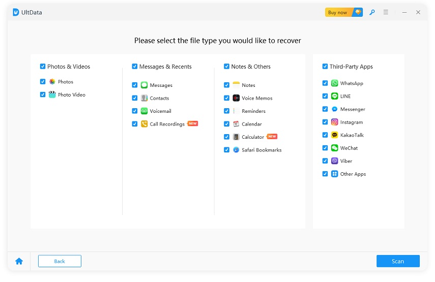 ios data recovery - step 2