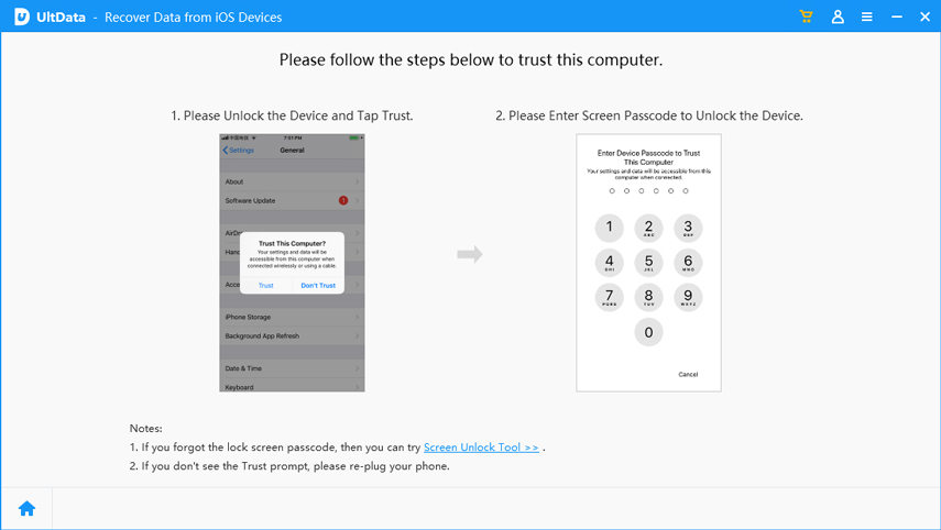 trust device - UltData guide