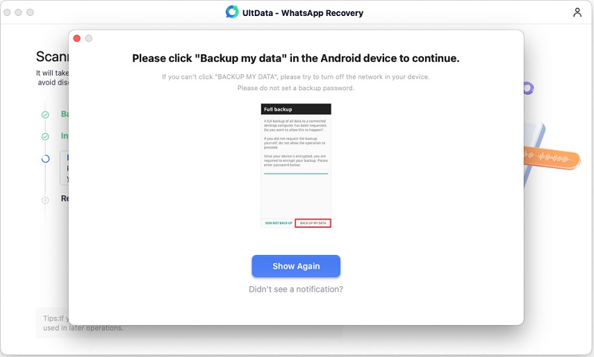 backup my data with UltData WhatsApp Recovery