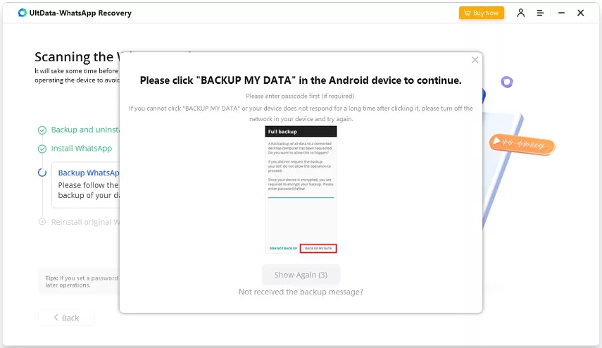 inicia sesión en whatsapp android