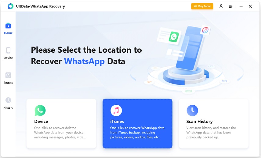 recover data from iTunes backup - UltData WhatsApp Recovery guide