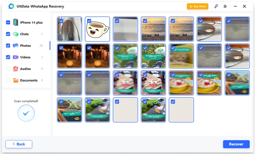 preview photos by dates via UltData WhatsApp Recovery