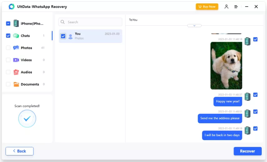 Die Daten werden auf dem Bildschirm angezeigt