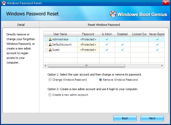 windows 10 password reset tool genius