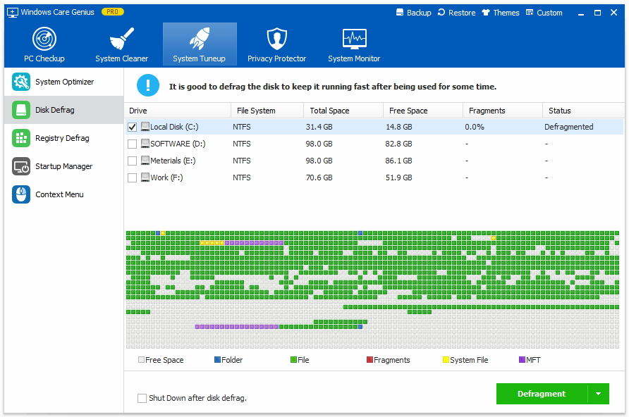 ram defrag windows 10