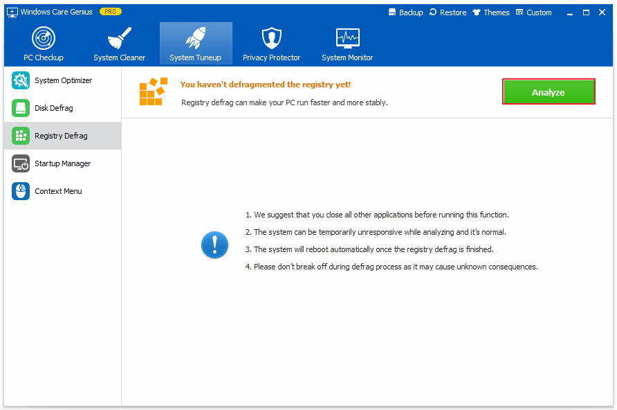 registry defrag portable