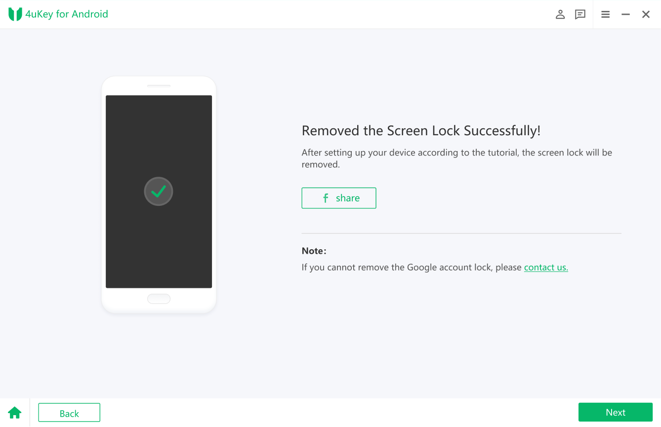 remove lock screen successfully